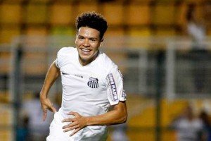SAO PAULO,SP-01/10/2015- jogador Gabriel do Santos comemora gol contra a equipe do Figuerense, durante partida válida pela Copa do Brasil. São Paulo/SP(Rorigo coca/Eleven