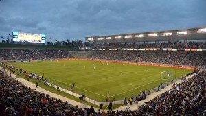 May 22, 2015; Carson, CA, USA; General view of the MLS match between the Houston Dynamo and the Los Angeles Galaxy at StubHub Center. The Galaxy defeated the Dynamo 1-0. Mandatory Credit: Kirby Lee-USA TODAY Sports