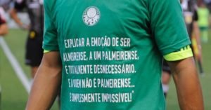 Frase marcante que hoje está gravada no vestiário do Palmeiras.