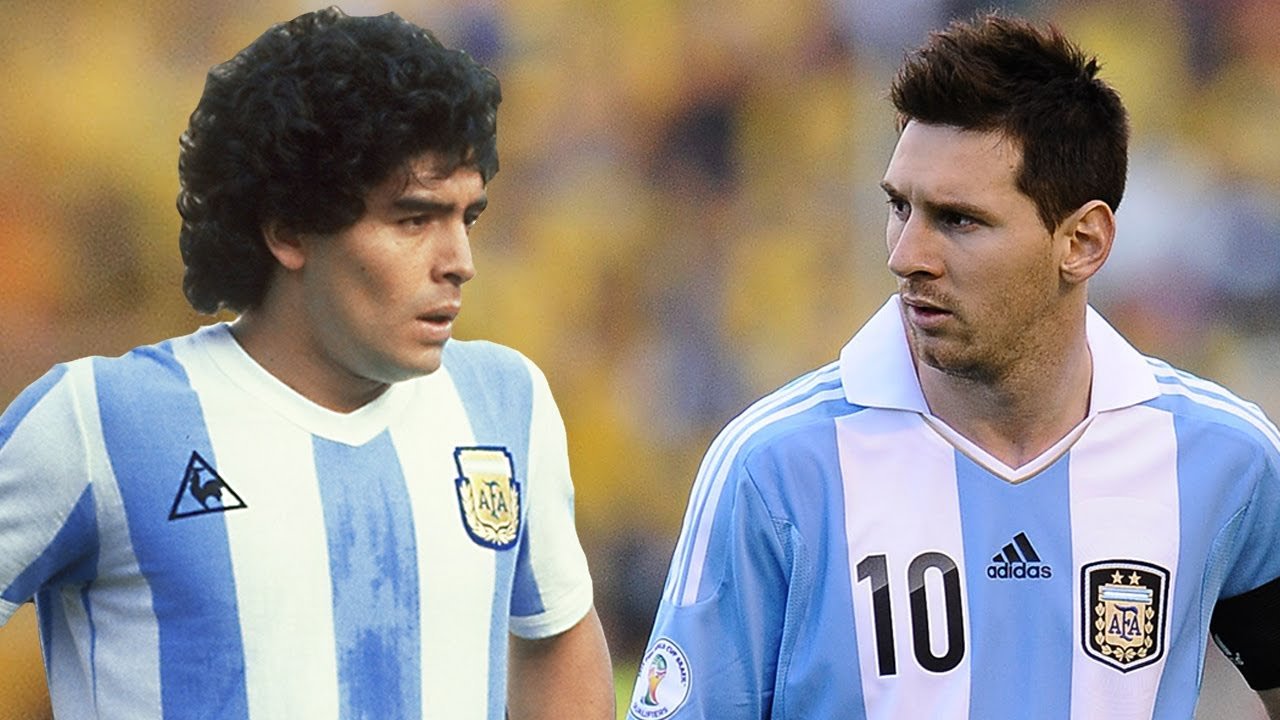 MESSI CALA A BOCA DE MARADONA FAZENDO GOLS