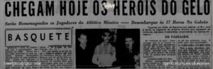 Noticia do jornal Estado de Minas sobre o retorno do Clube Atlético Mineiro. (galomemoria)