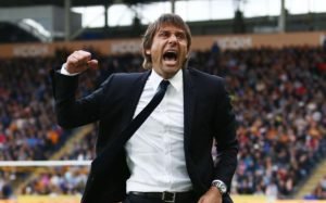 Antonio Conte em mais um triunfo da arrancada do Chelsea.