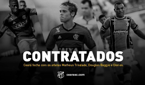 Ceará anunciou três reforços para a temporada 2017