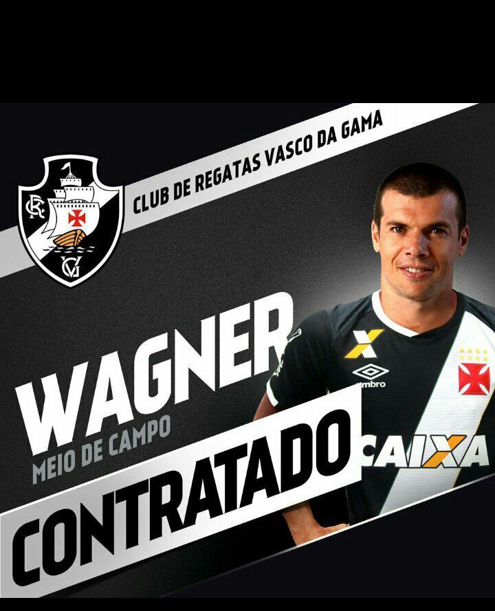 Mais um! Wagner é o novo reforço do Vasco para a temporada 2017.