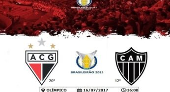 Atlético Goianiense x Atlético Mineiro, domingo 16 horas.