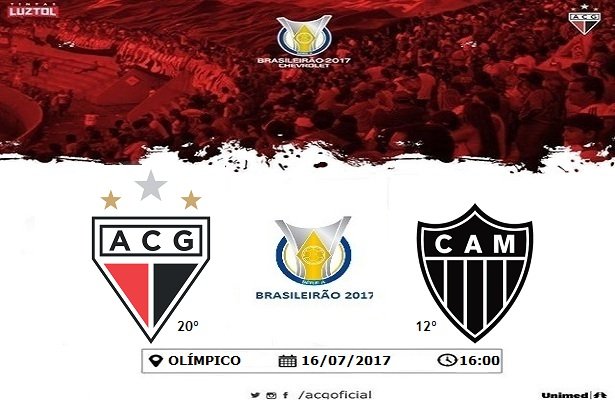 Atlético Goianiense x Atlético Mineiro, domingo 16 horas.