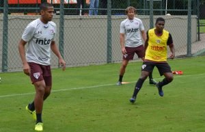 Bruno Alves e Lugano treinando lado a lado