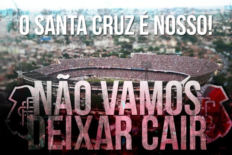 Torcedores do Santa Cruz tomam as redes sociais com a hashtag: “#NãoVamosDeixarCair”