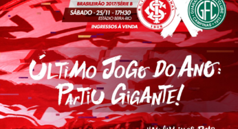 38/38! Internacional está pronto para o seu ultimo jogo do ano.