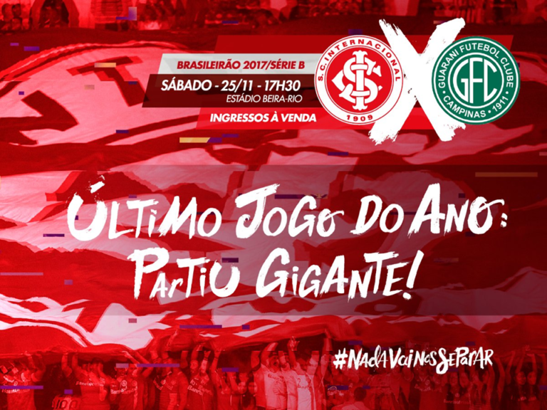 38/38! Internacional está pronto para o seu ultimo jogo do ano.