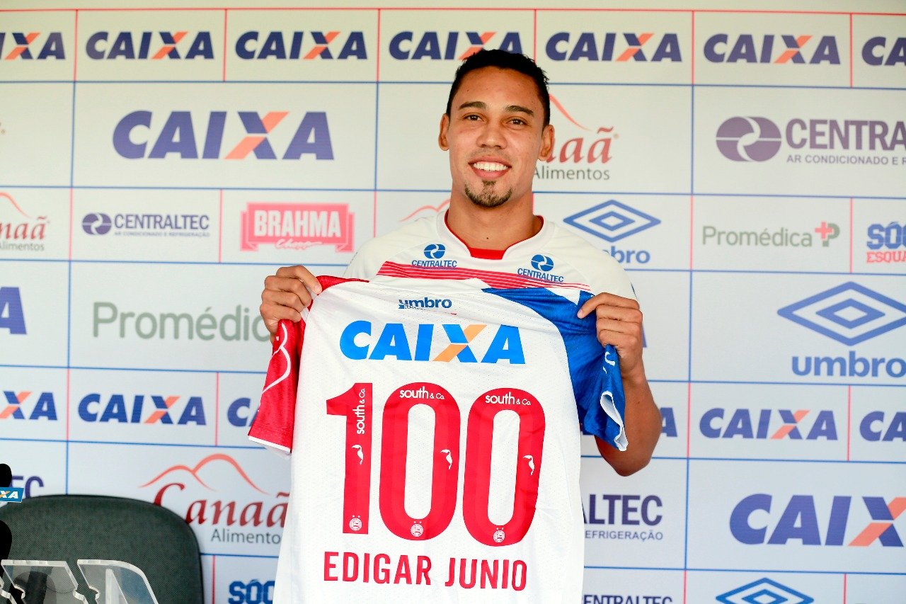 TRÊS DÍGITOS: Edigar Junio atinge a marca de 100 jogos pelo Bahia