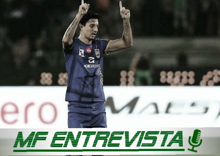 O meia Léo Costa, do Mumbai City, da Índia concede entrevista ao MF