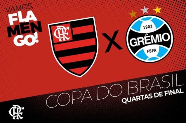 Flamengo x Grêmio decidirão as quartas de finais da Copa do Brasil; veja confrontos