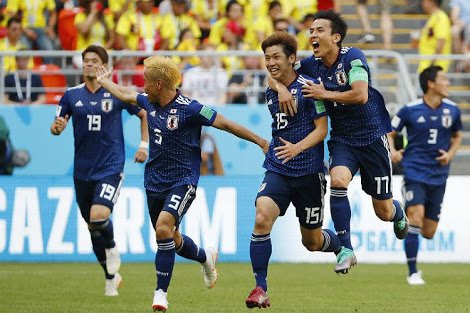 Japão faz história e vence a Colômbia pela primeira vez em Copas