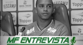 O lateral-esquerdo William Matheus, concede entrevista ao MF