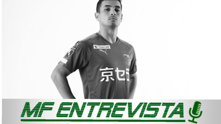 O meia Renan Mota, do Kyoto Sanga, do Japão concede entrevista ao MF