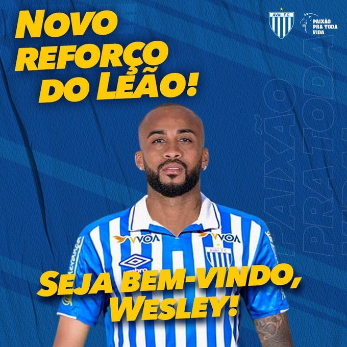 Wesley é o novo reforço do Avaí para 2020