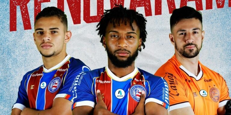 Bahia oficializa renovação de Edson, Gustavo e Mateus Claus