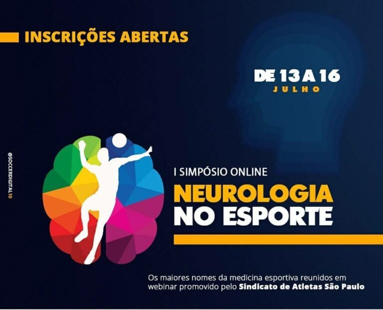 Sindicato de Atletas SP apresenta I Simpósio Online de Neurologia no Esporte com profissionais renomados na área médica.