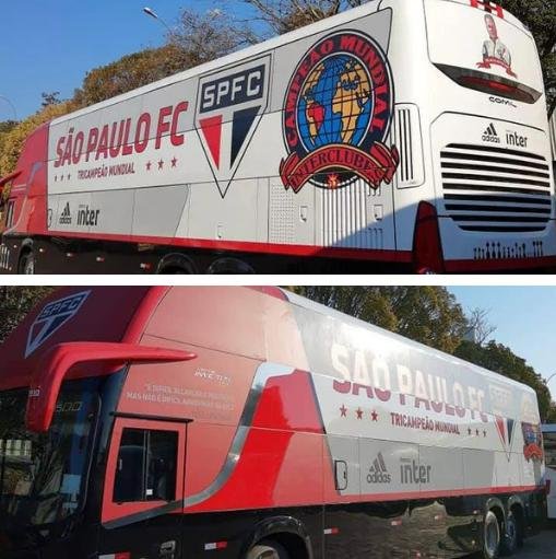 Fotos dos novos ônibus do São Paulo FC foram vazadas