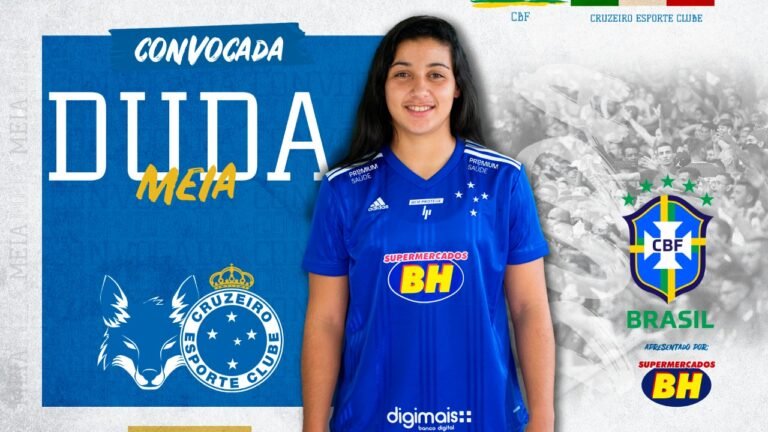 Duda, do Cruzeiro, é convocada pela Seleção Brasileira