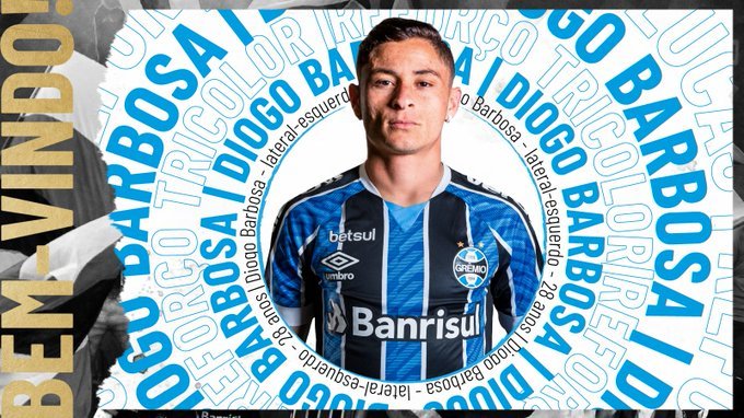 Grêmio oficializa contratação de Diogo Barbosa