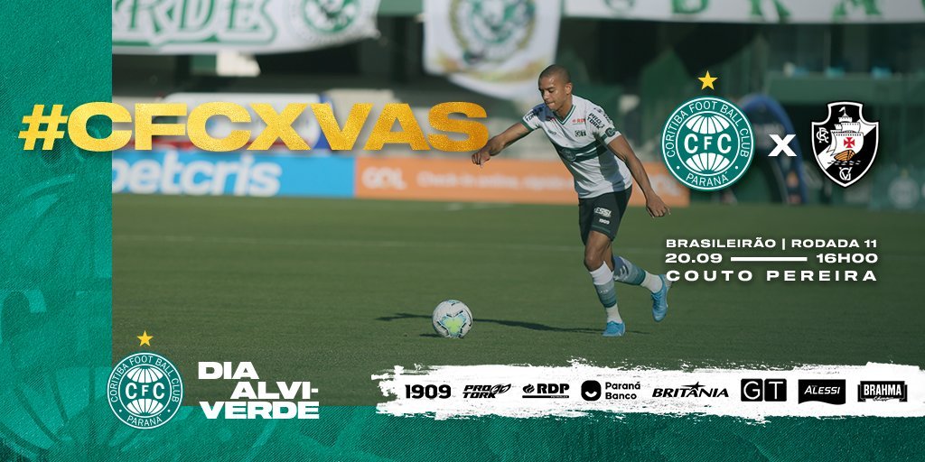 Coritiba e Vasco se enfrentam pela 11° rodada do Brasileiro
