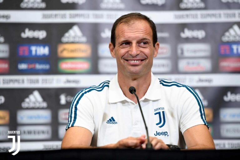 Pirlo balança e Allegri volta a ser pauta na Juventus, diz jornal