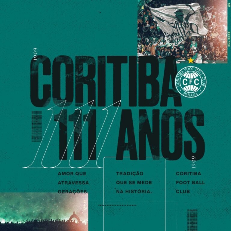 Coritiba celebra seus 111 anos.