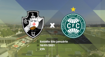 Coritiba visita Vasco para duelo válido pela 30ª rodada