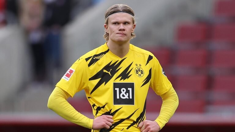 Aproveitamento do Borussia Dortmund cai mais de 20% sem os gols de Haaland