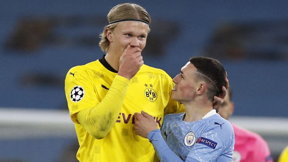 Revelado o que Foden disse a Haaland após a partida entre Manchester City e Borussia Dortmund