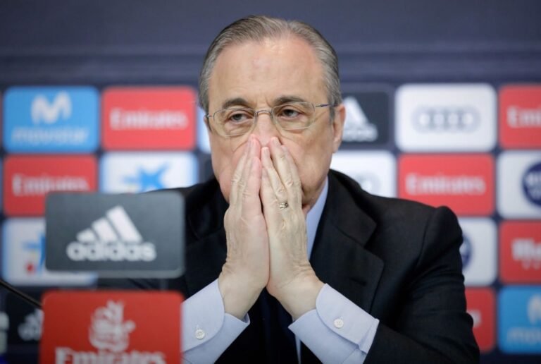 Florentino Pérez fala em dificuldades na contratação de Mbappé e Haaland