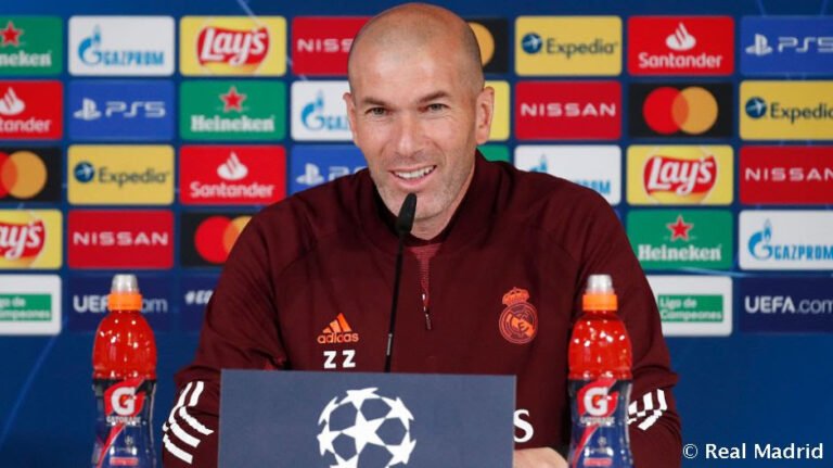 Zidane atingiu a marca de 50 partidas comandando o Real Madrid na Champions League