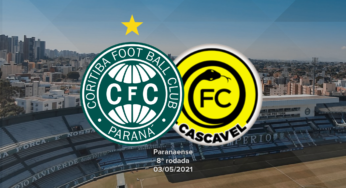 Coritiba recebe o FC Cascavel e busca a liderança no Paranaense