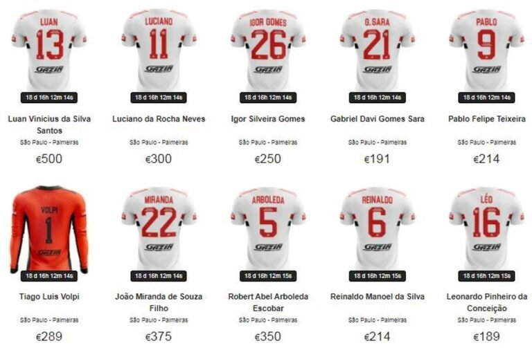 São Paulo leiloa camisas da final do Paulista e já ganha cerca de R$ 50 mil
