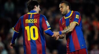 Daniel Alves diz que Messi está feliz no Barcelona e quer renovar