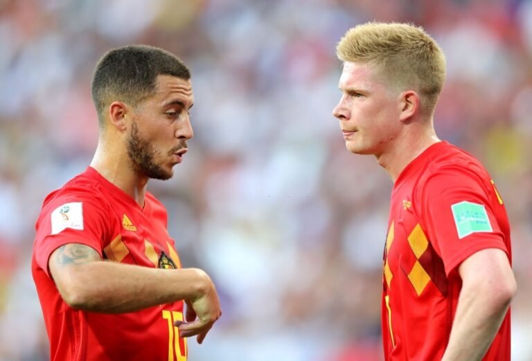 Kevin De Bruyne e Eden Hazard estão fora das quartas de final da Eurocopa