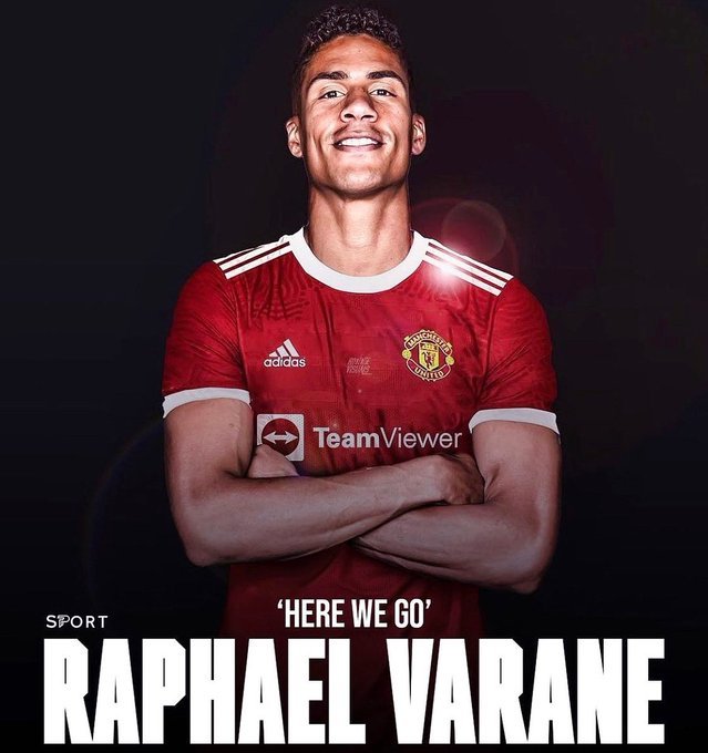 Manchester United anuncia que chegou a um acordo por Varane