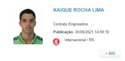 Kaique Rocha e Gustavo Maia aparecem no BID e podem estrear pelo Internacional