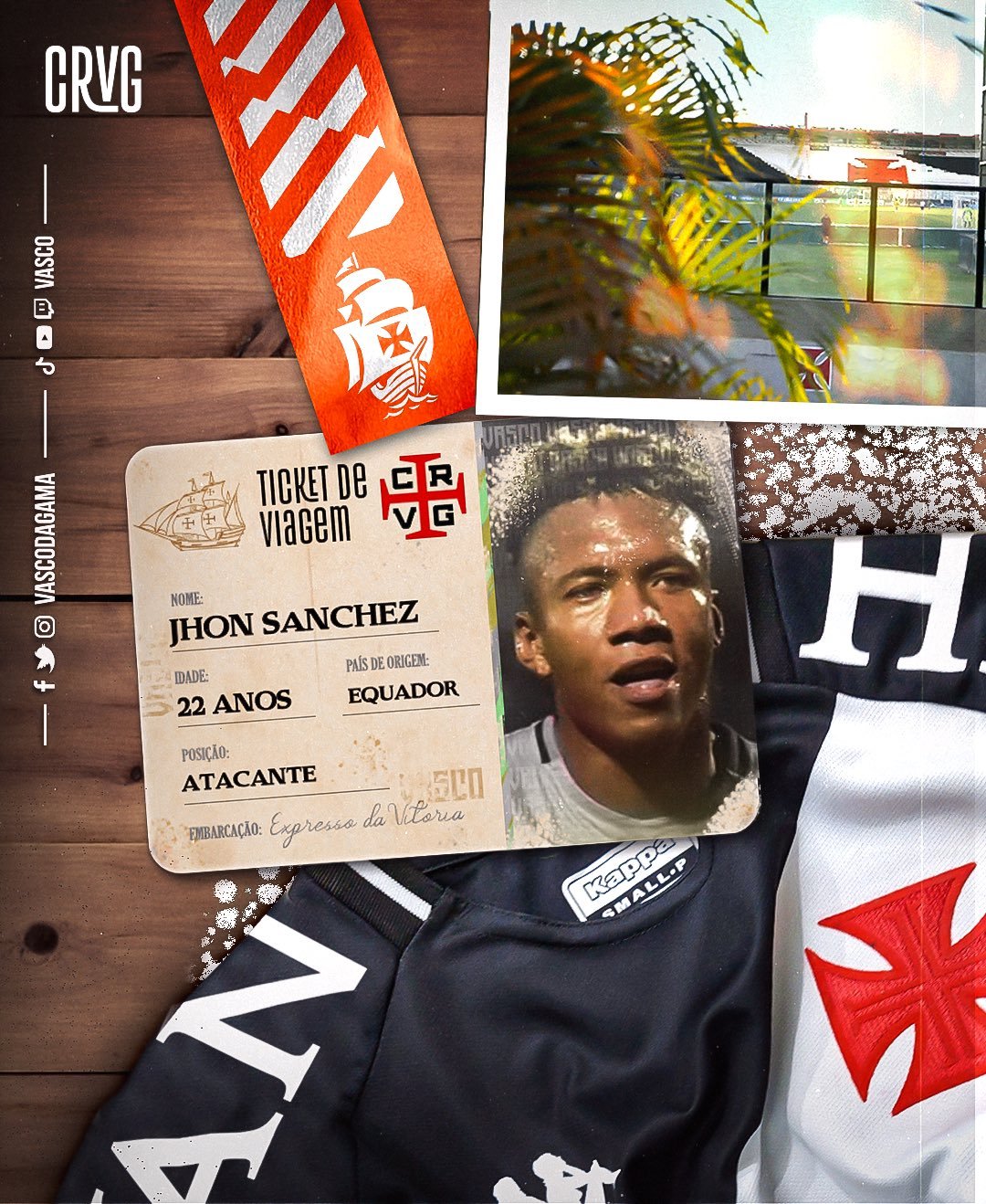 Vasco anuncia contratação de Jhon Sánchez