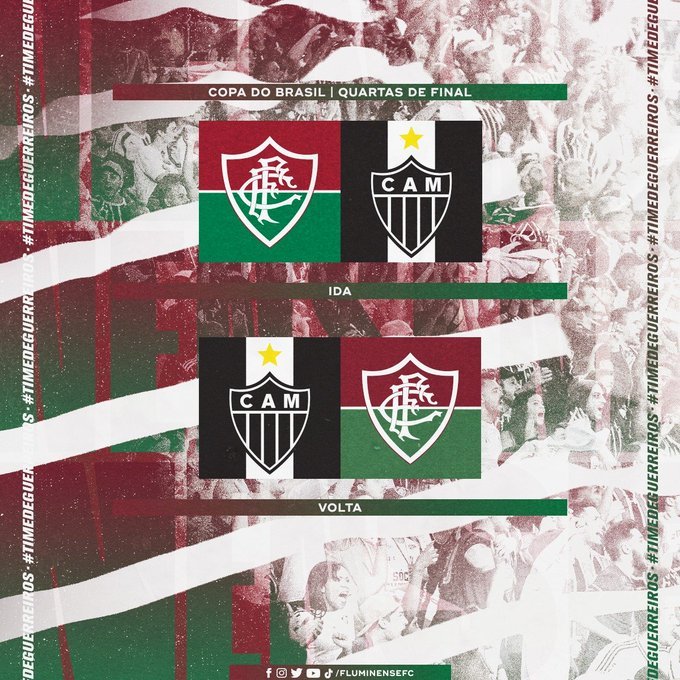 Fluminense enfrentará o Atlético-MG nas quartas de final da Copa do Brasil: veja a ordem dos mandos de campo