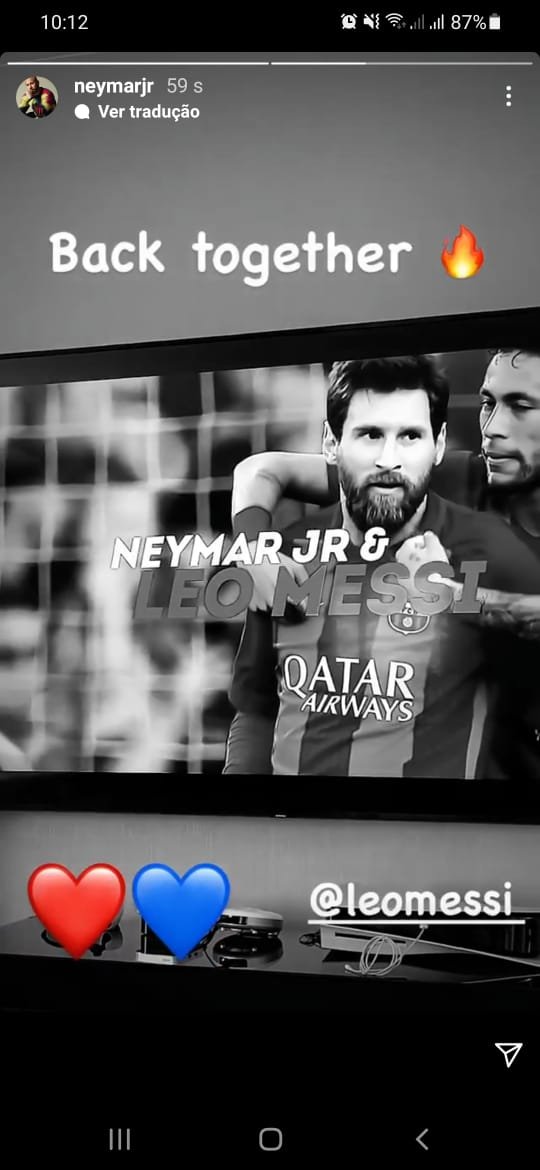 Neymar ‘antecipa’ PSG e anuncia contratação de Messi: ‘Juntos novamente’