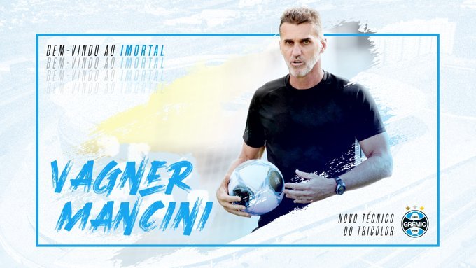 Grêmio anuncia a contratação de Vagner Mancini como novo técnico