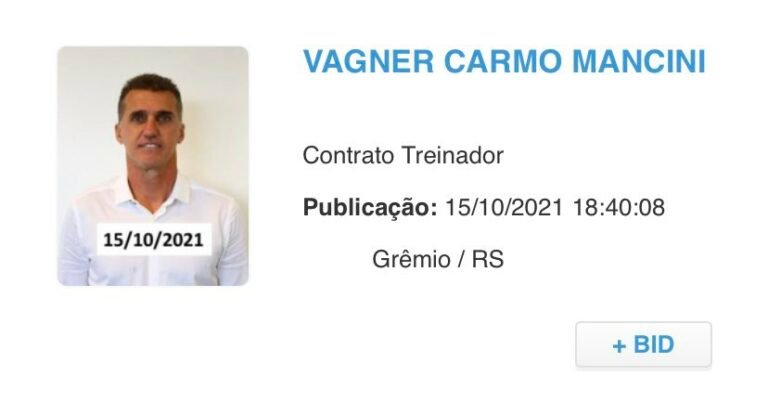Vagner Mancini é regularizado e vai estrear pelo Grêmio contra o Juventude