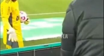 Vídeo: torcedor do Athletico cai ao tentar se aproximar de Diego Alves