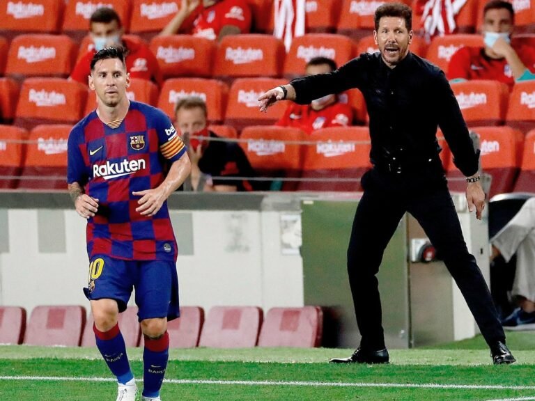 Simeone revela que tentou levar Messi para o Atlético de Madrid