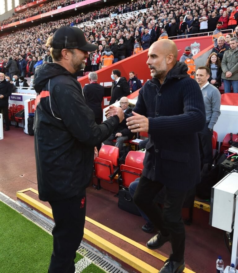 Em duelo particular, Jurgen Klopp e Pep Guardiola continuam empatados em número de vitórias