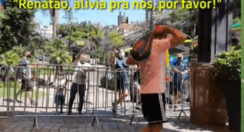 Torcedores do Grêmio visitam hotel do Flamengo e fazem pedido inusitado para Renato Gaúcho
