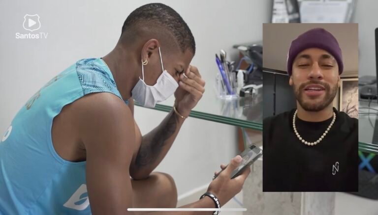 Neymar deseja boa sorte para Ângelo com a 11 do Santos: “Estarei na torcida por você”